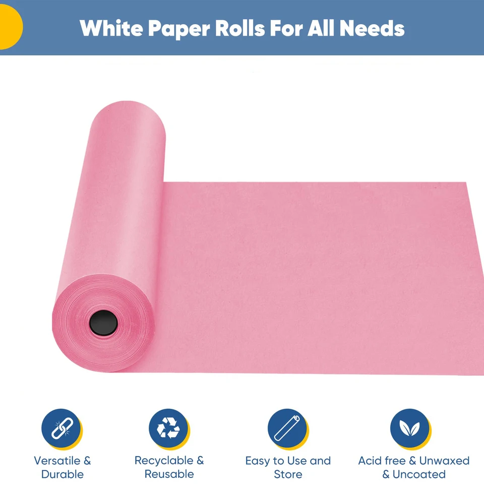 PATIKIL Papel De Regalo, 35 X 2000 Pulgadas (160 Pies), Rollo De Papel Kraft De 80