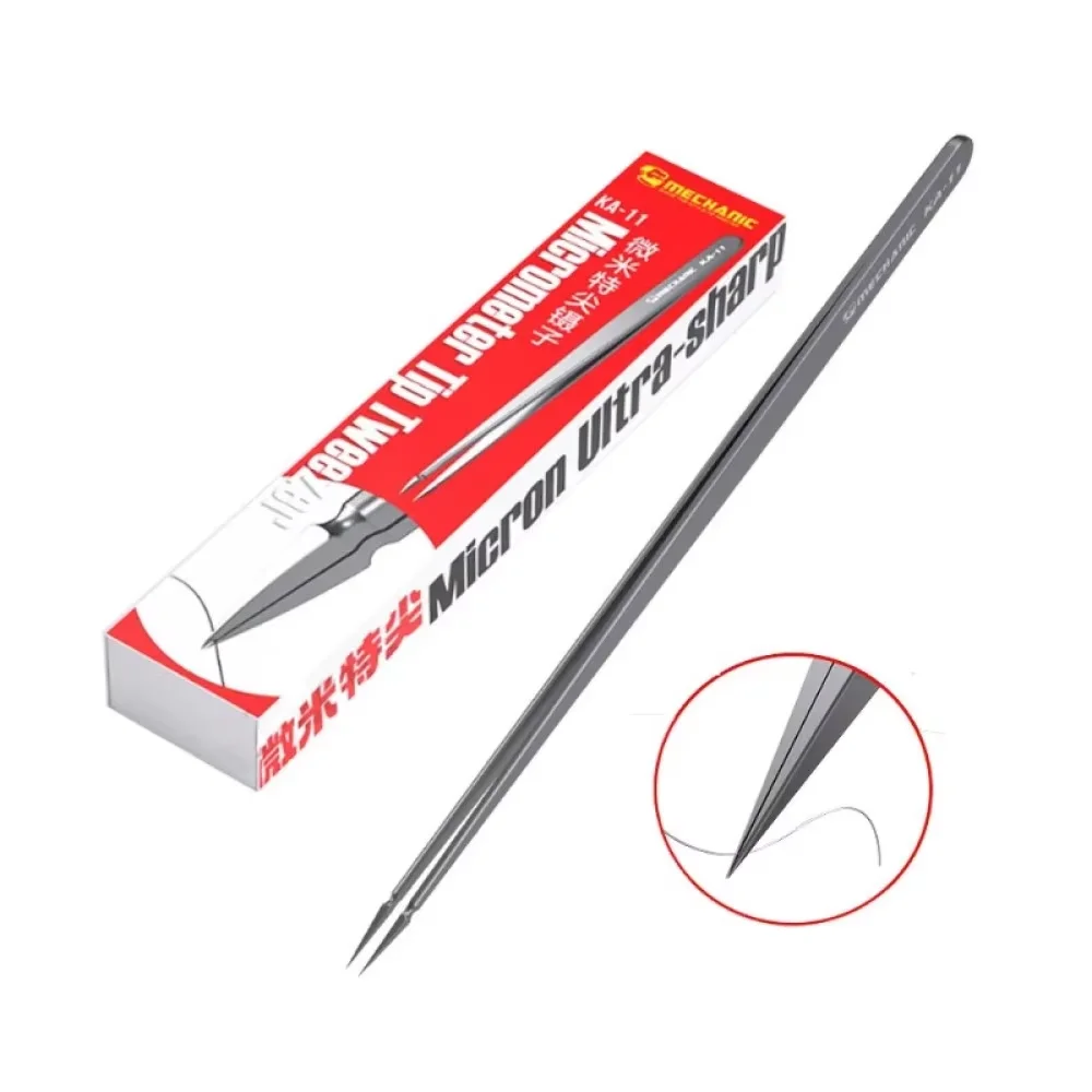 KA-11 Special Pointed Micrometer Tweezers Non-magnetic Anti-adsorption