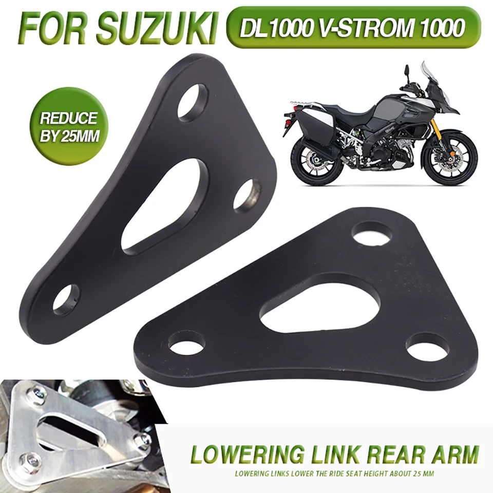 thumbnail image 2 of Motorcycle Lowering Links For Suzuki V-STROM DL650 & DL1000 - Adjustable Stainless Steel Drop Links (2002-2024 Models) 2 of 14