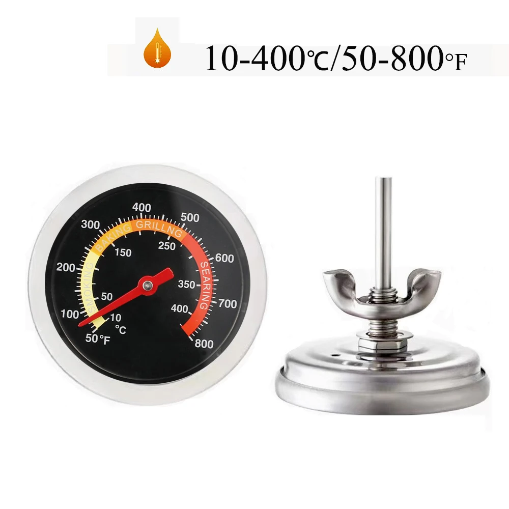 52mm 10℃-400℃ Kitchen Cooking Thermometer Meat Food Temperature Test Meter for Oven BBQ Grill with Probe Heat Barbecue meat thermometer digital food stainless waterproof lcd induction meat probe thermometer for kitchen cooking bbq tools