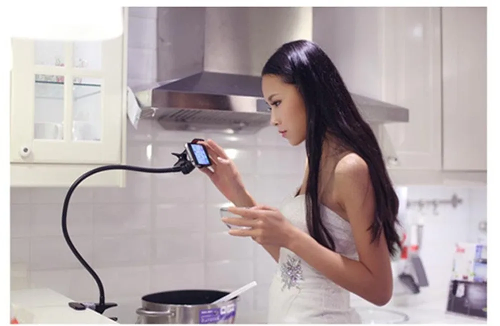 Flexible Phone Holder Stand with 360 Clip for Bed and Desk