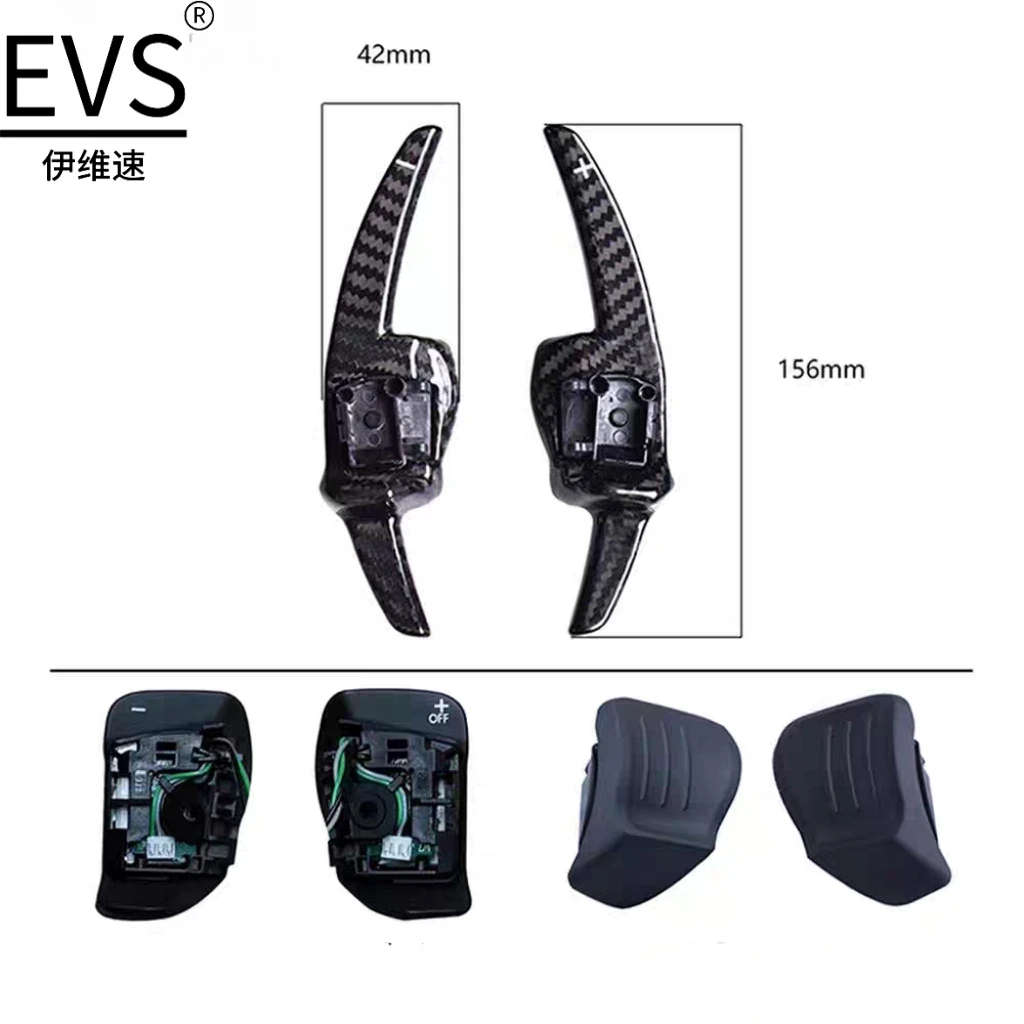 스티어링 휠 카본 파이버 패들 시프트, 골프 6 티구안 MK5 MK6 제타 GTI R20 R36 CC 시로코 차량용 액세서리 호환