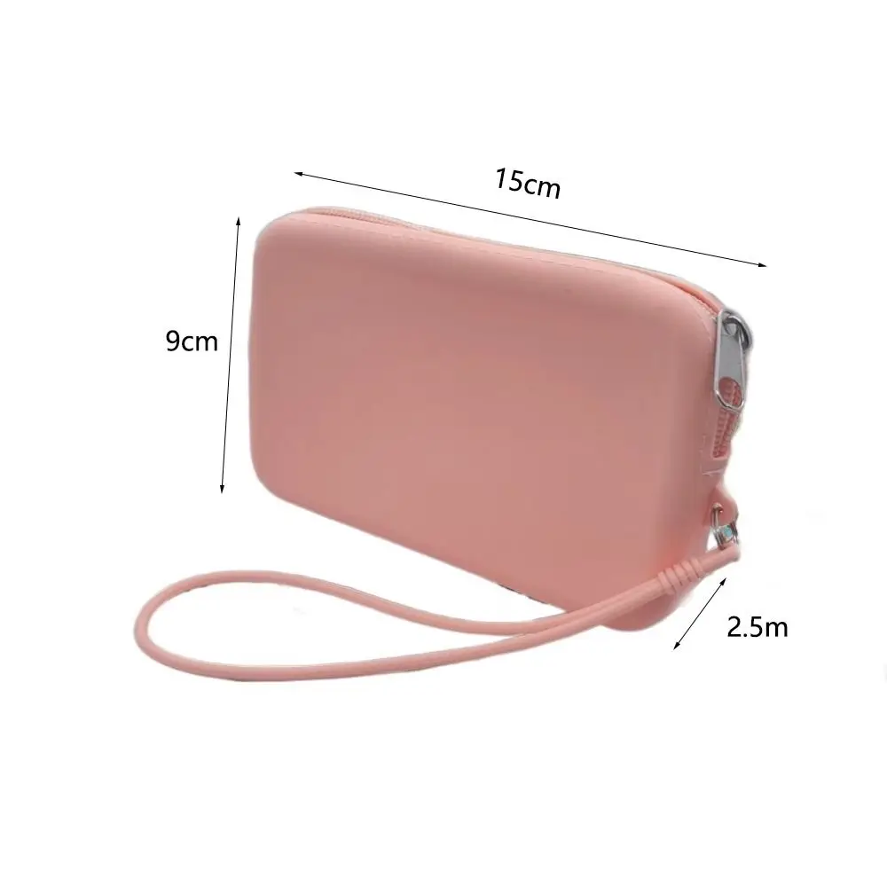 Rectangle Silicone Cosmetic Bag Coin Purse Small Item Bag Women 6