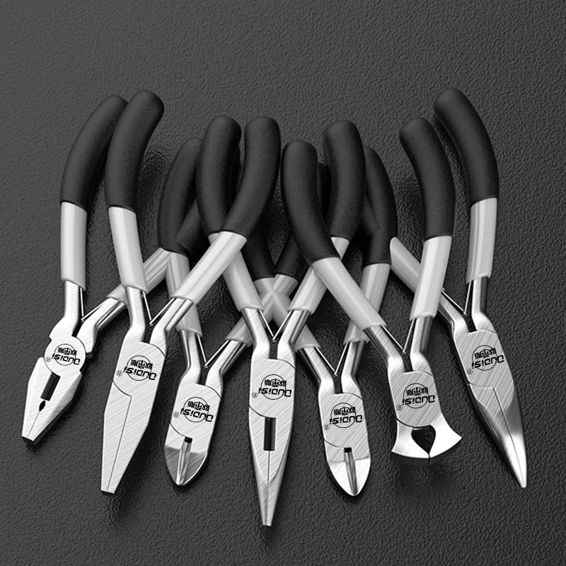

5 Inch Mini Pliers Diagonal Pliers Round Bent Needle Nose Cutter Wire Stripper Insulated Plier Small Jewelry Pliers Hand Tools