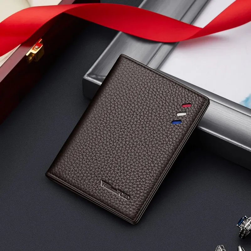 Brand Business Men wallet card holder leather wallet credit card wallet credit card holder card holder card wallet id card case business card holder id card holder document card wallet wallet card bag Genuine Leather Embossing Wallet Bank Credit Card ID Card Holder For Men Gifts