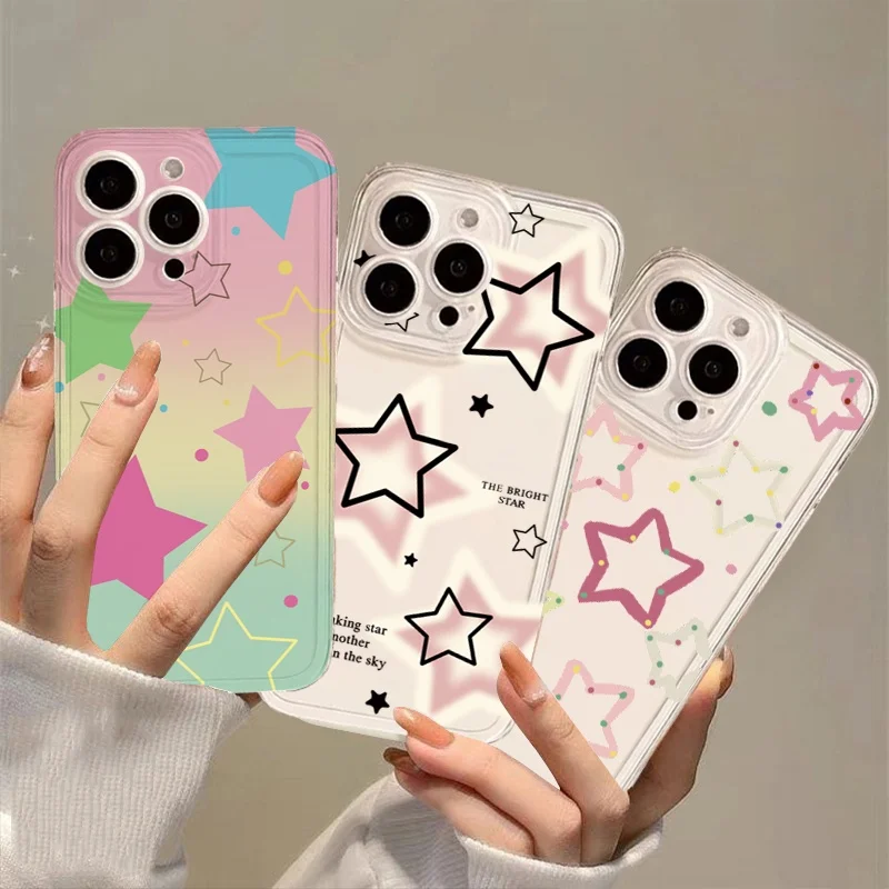 Charming Flash Star Pattern Soft Clear Phone Case