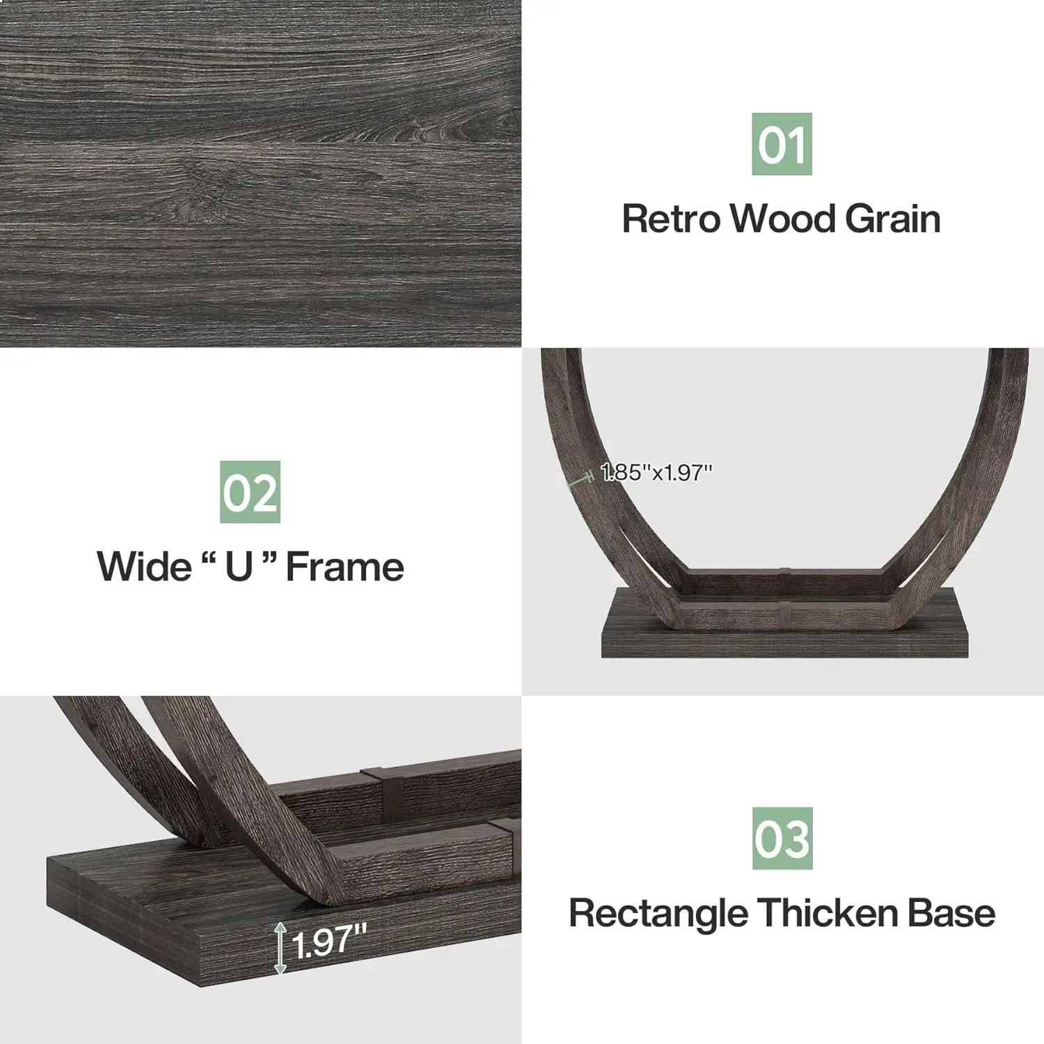 63-Inch Skinny Console Table 2-Tier Farmhouse Sofa Table Narrow Long Thickened Behind Couch