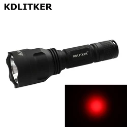 KDLITKER C8.2-Color Red 620nm Blue Green Yellow 800 Lumens Camping Hunting 18650 LED Flashlight