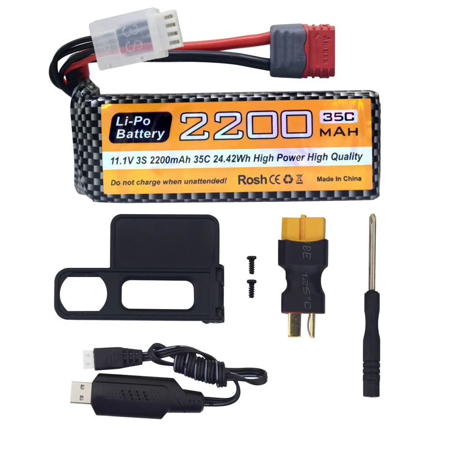 11.1V 2200mAh 35C RC Car Lipo Battery USB Charger