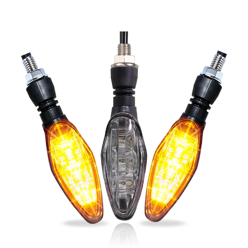 

2PCS Motorcycle LED Turn Signal Lights Mini Indicator Waterproof Amber Flasher Blinker Moto Lamp Motorbike Accessories DC 12V