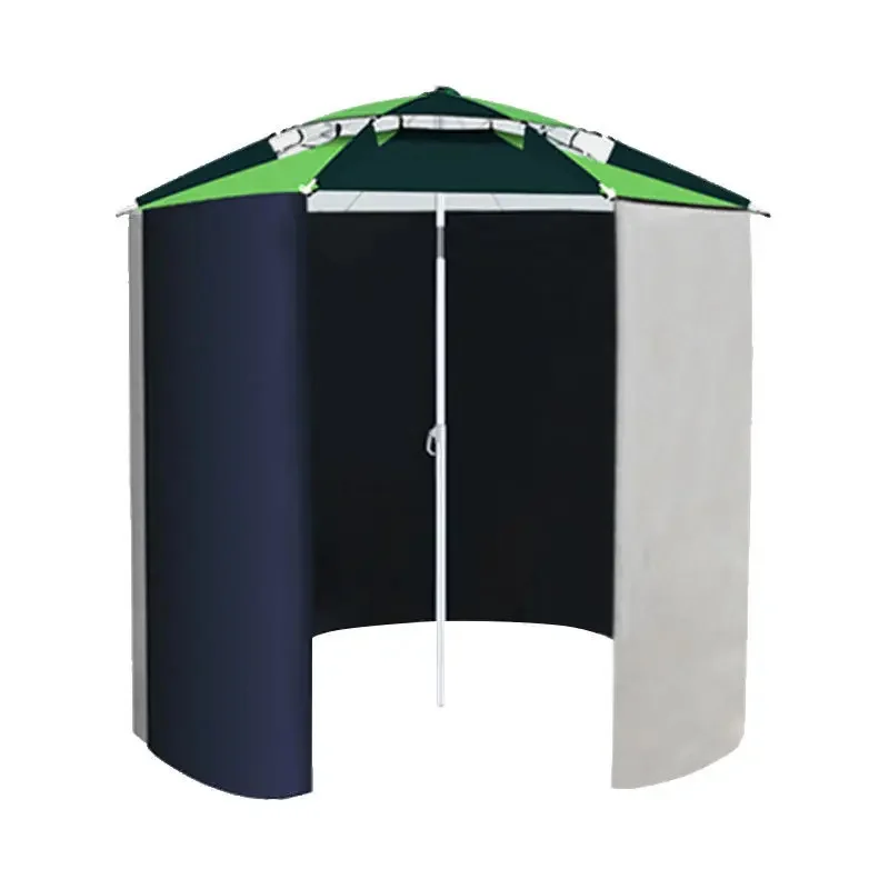 Outdoor Sunshade Tent Umbrella Sun Protection Waterproof Portable Vented Fishing Umbrella Assemblable Fence Cloth Shelter fold parasol