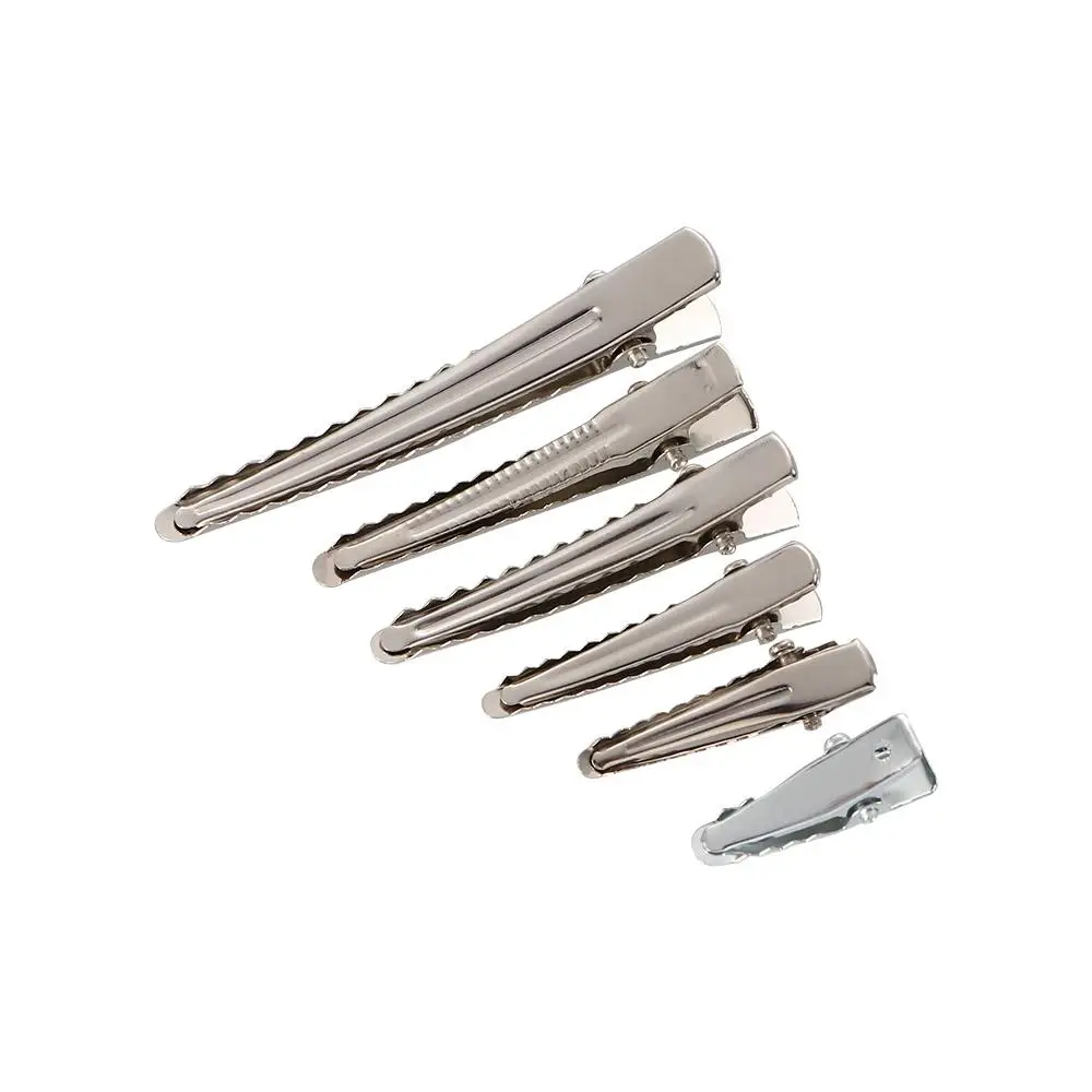 Pregadeiras de cabelo crocodilo prateadas elegantes para styling_voghion.com