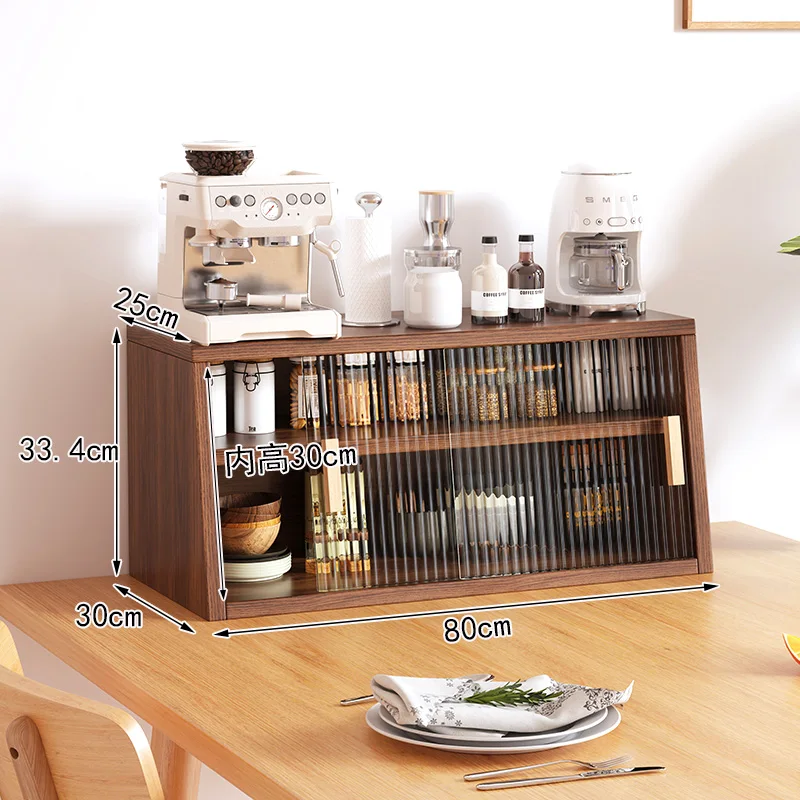 Japanese Solid Wood Sideboard Cabinet Modern Living Room Storage Tea Cup Display Cabinet Kitchen Furniture Armario Cozinha FYSC