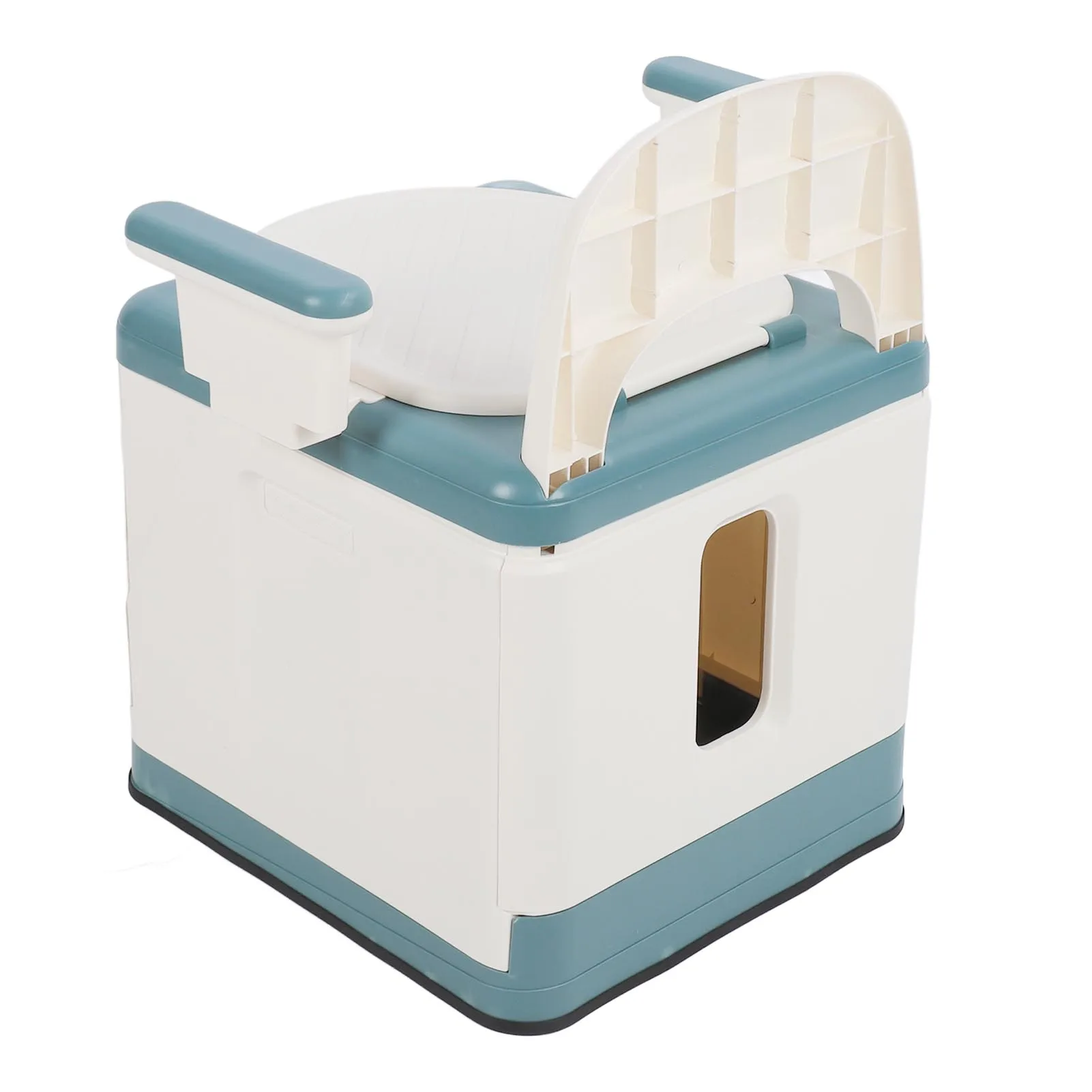 Bedside Commode Strong Load Bearing Anti Slip Bottom Space Saving Adults Folding Portable Toilet with Arms for Home for Elderly 3