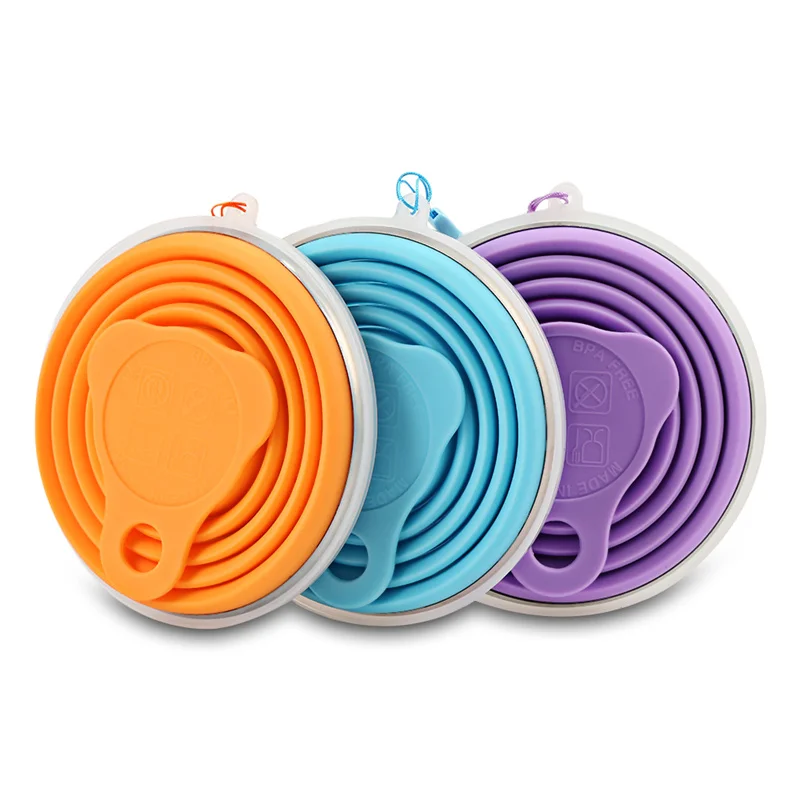 Folding Cup Folding Cups 200/270ml BPA FREE Food Grade Water Cup Travel Silicone Retractable Coloured Portable Outdoor Coffee Handcup