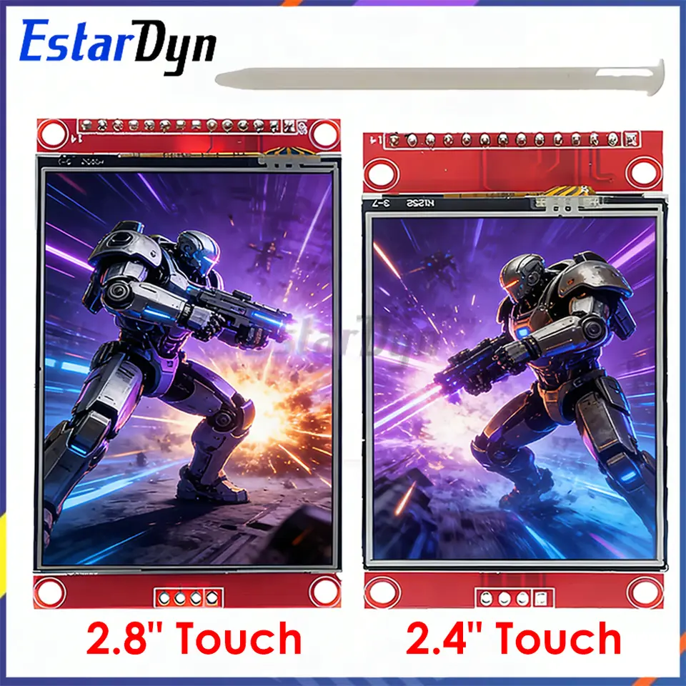 2.4/2.8 Inch SPI TFT LCD Touch Screen ILI9341 240x320 Display Module for Raspberry Pi, with PCB & Touch Pen image 1