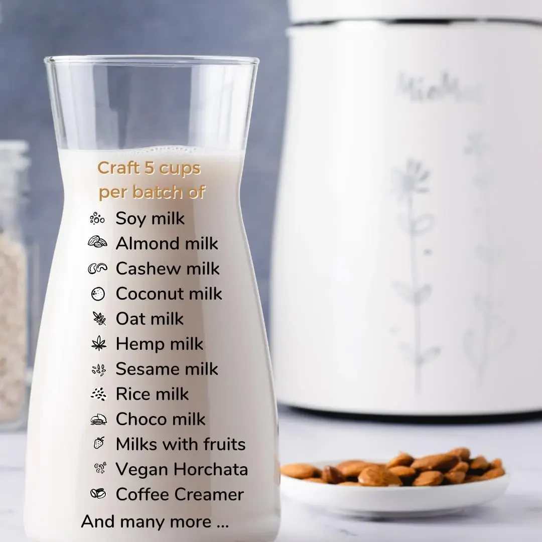 Based Maker | Make 40oz of Natural Almond , Soy Milk, Oat  Coconut  and more ... + soups, porridges, smoothie 4