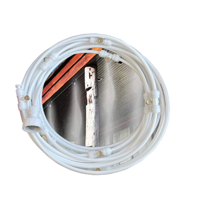 

White Outdoor Misting Cooling Sprayer System For Greenhouse Garden Flowers Plant Watering Irrigation Nebulizer Sprinkler 6-18M