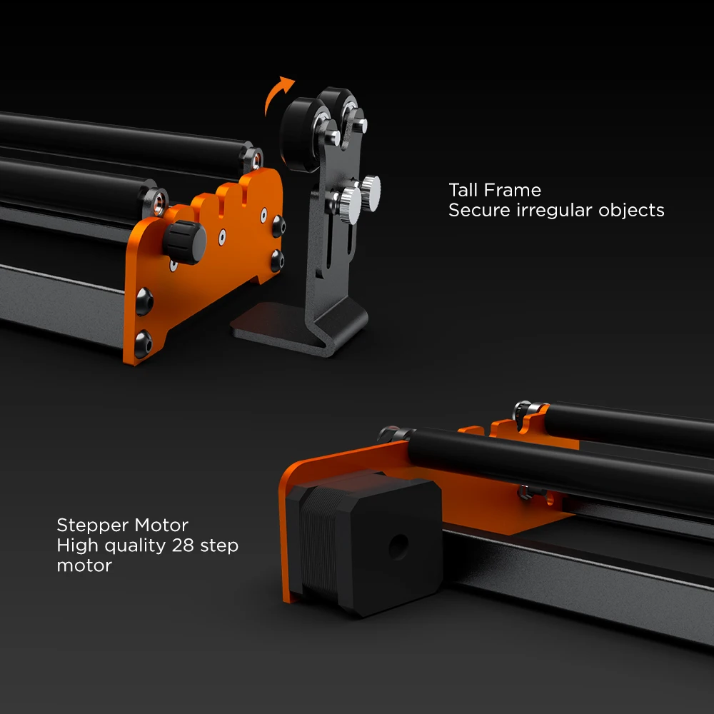 ACMER M2 Rotary Module 360 Degree Rotat Universal Y-axis Roller Engraving Tool Curved Surface for Laser Engraver Accessories