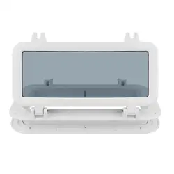 Rectangular Porthole Window with for Boat, Yacht, Marine (White)
