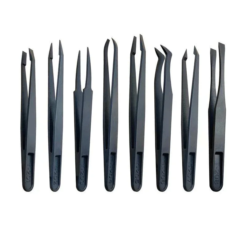 Precision Tweezers Anti-static Plastic Carbon Fiber