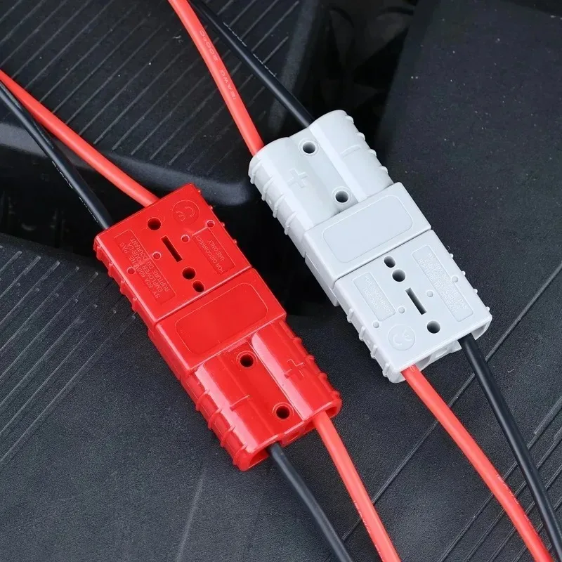 28cm Anderson Plugs 50A with Wire 12AWG M8 Post Jacket Forklift Battery Charging Cable Extension Cord Anderson Connector