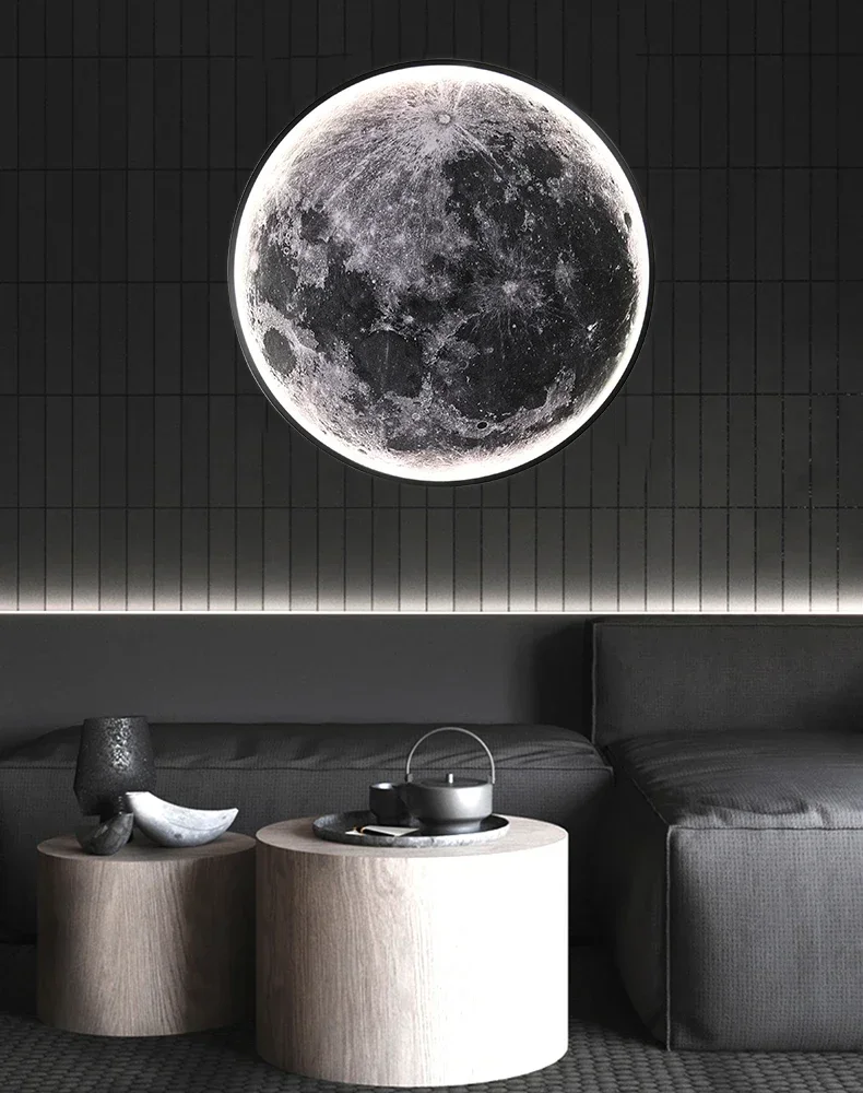 Description Picture 6 of itemModern Wall Lamp LED Moon Ceiling Lights Bedroom Dining Room Corridor Stairway Aisle Hall Indoor Light Creative