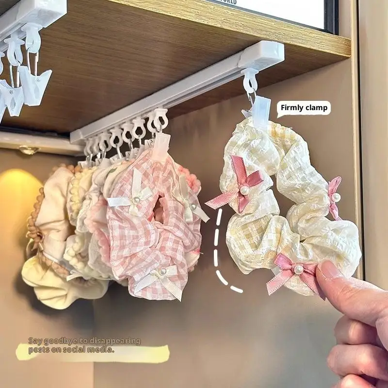 1PC Plastic Hanging Ointment Storage Rack Space Saving Large Capacity Lotions Storage Clip With Slide Rail Headband Holder