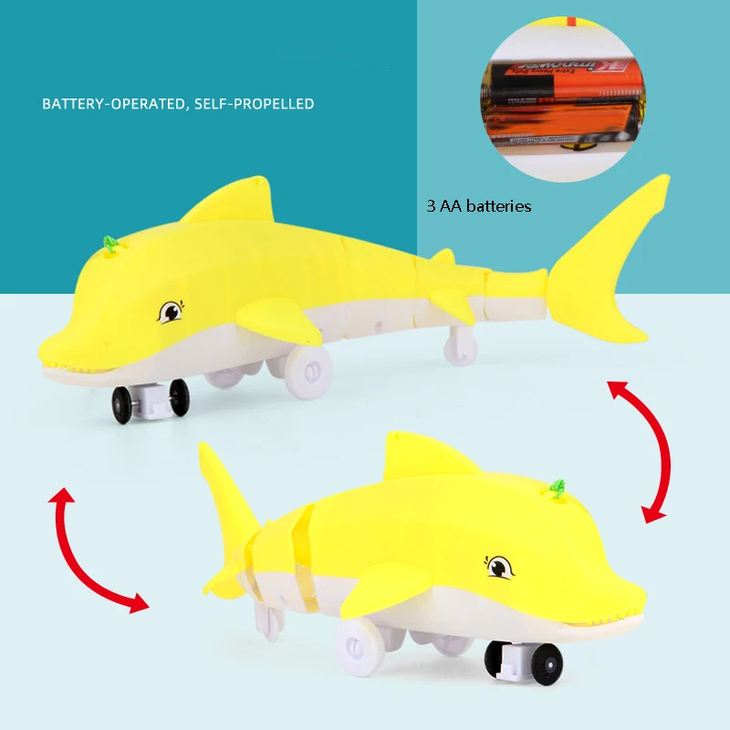 Electric Children\'s Toy Leash Dolphin Small Toy Light Music Toy Light And Music Universal Toy Fun Children\'s Toy