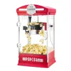 Movie Style Retro 4oz Popcorn Maker Stainless Steel Kettle Compact Tabletop Machine Kit Tray Scoop Light Bulb Red Mini Cinema 1