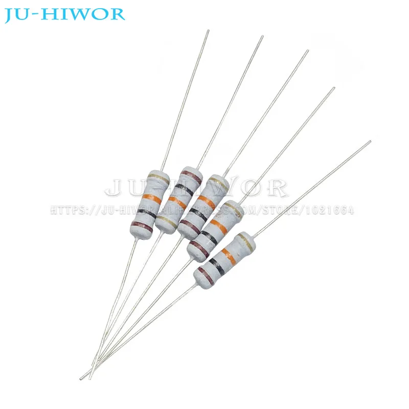 50 stuks Ohmische weerstand Carbon 1K OHM 1/4W 5