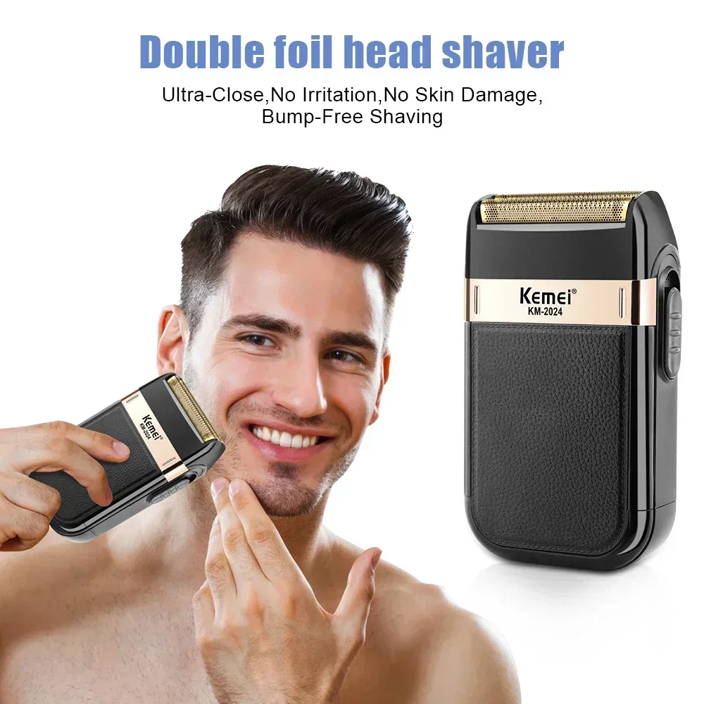KEMEI-2024 Professional Electric Shaver for Men Electric Razors Barber Supplies Hair & Beard Trimmer Cordless Rechargeab 4