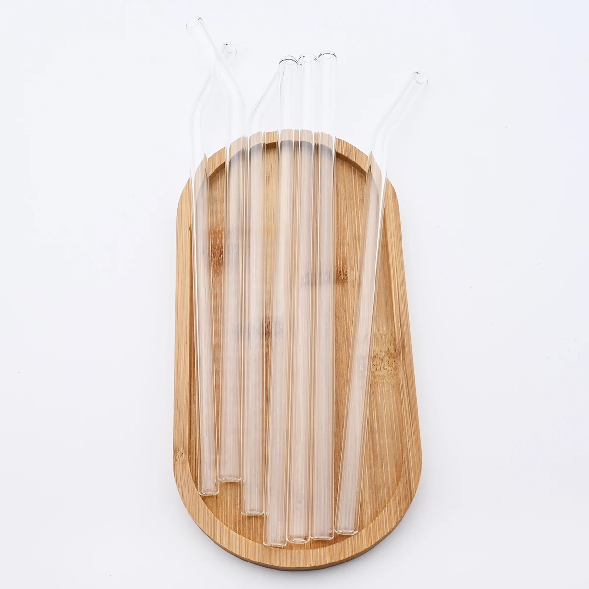 Drinking Straws Glass Straw Set 100Pcs Reusable Drinking Straw High Borosilicate Glass Straw Smoothies Cocktails Bar Accessories