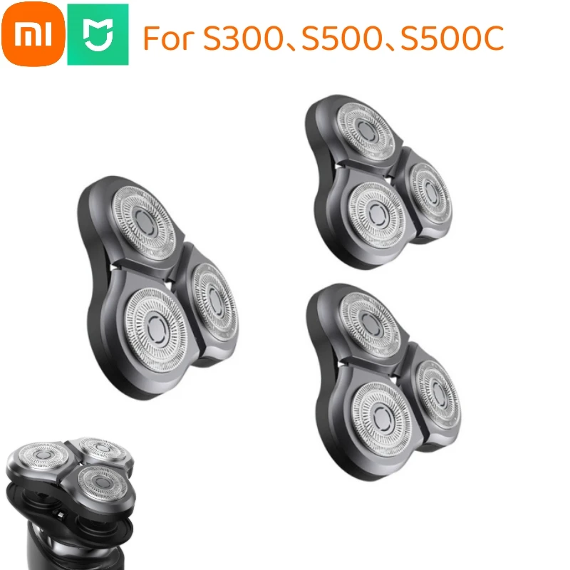 Original Xiaomi Shaver Blade Xiaomi Electric Shaver Steel Cutter Head Mijia S500 S300 Razor Dual-Layer Replace Blade shaver replacement blade