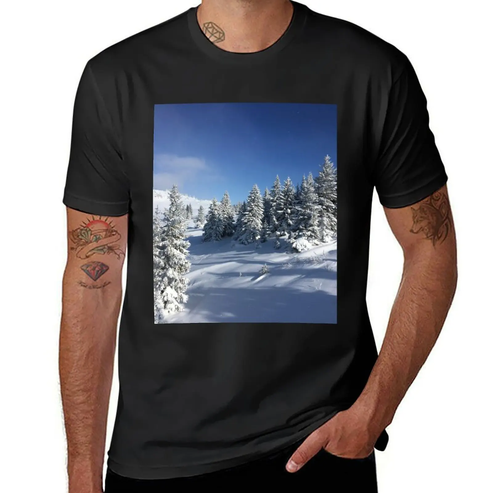 

Winter on Kopaonik T-Shirt blacks customs design your own mens t shirts casual stylish