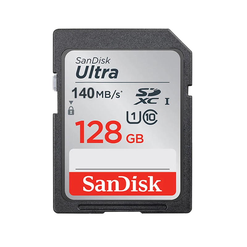 SanDisk-Cartão de Memória Secure Digital, Flash Card para filmadora SLR, 256GB, 128GB, 64GB, SDXC, 32GB, Câmera SDHC