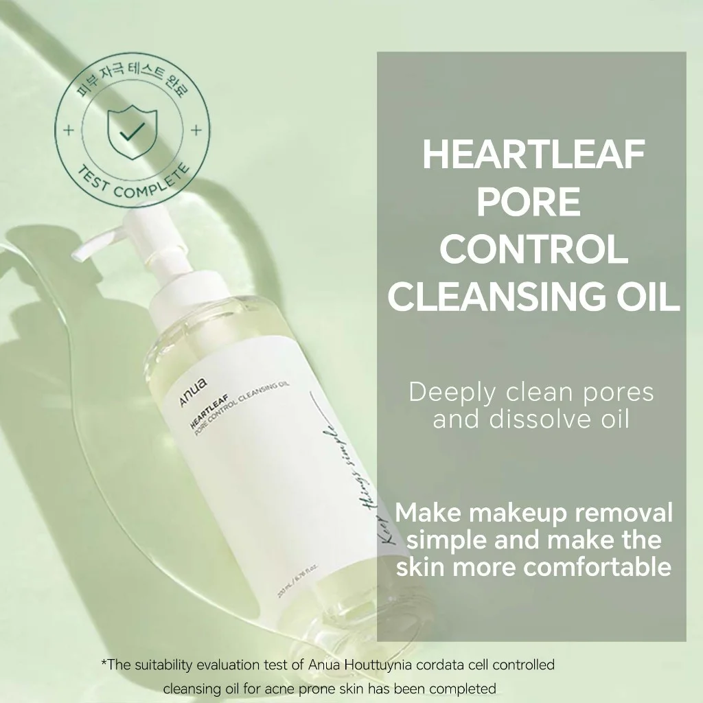 Anua Heartleaf Pore Cleansing Oil & Quercetinol Pore Deep Double Cleanser Facial Makeup Cleansing Skincare Set Beauty Products 6