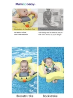 Mambobaby Baby Pool Float Lying Swim Floating For Infant Non-Inflatable With Awning Play Water Toys For 3-24 Months 2