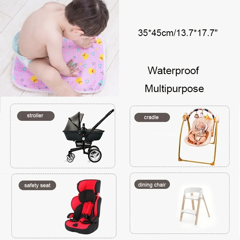 Waterproof Baby Diaper Changing Pad Nappy Resuable Infant Cotton Urinal Mat Breathable Bedding Cover Protector Double Side Use diaper changing pad diaper changing mat