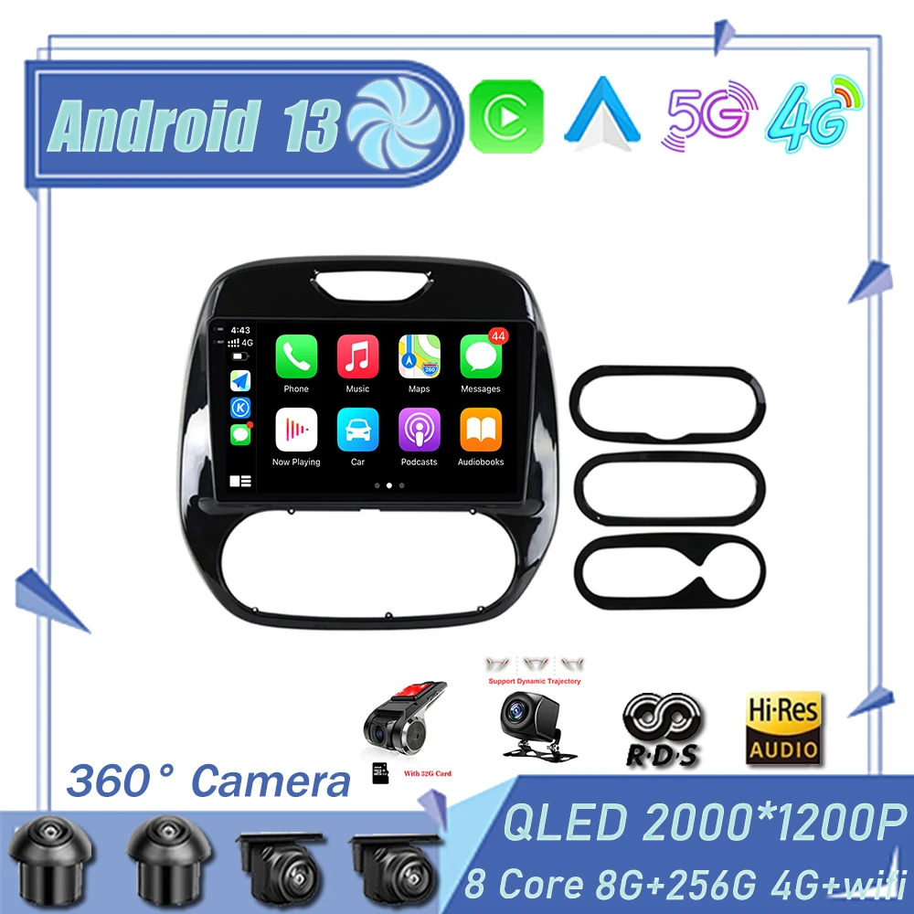 

Android 13 For Renault Kaptur Captur 2016 - 2019 Car Radio Multimedia Video Player GPS Navigation Stereo Audio System4G WIFI