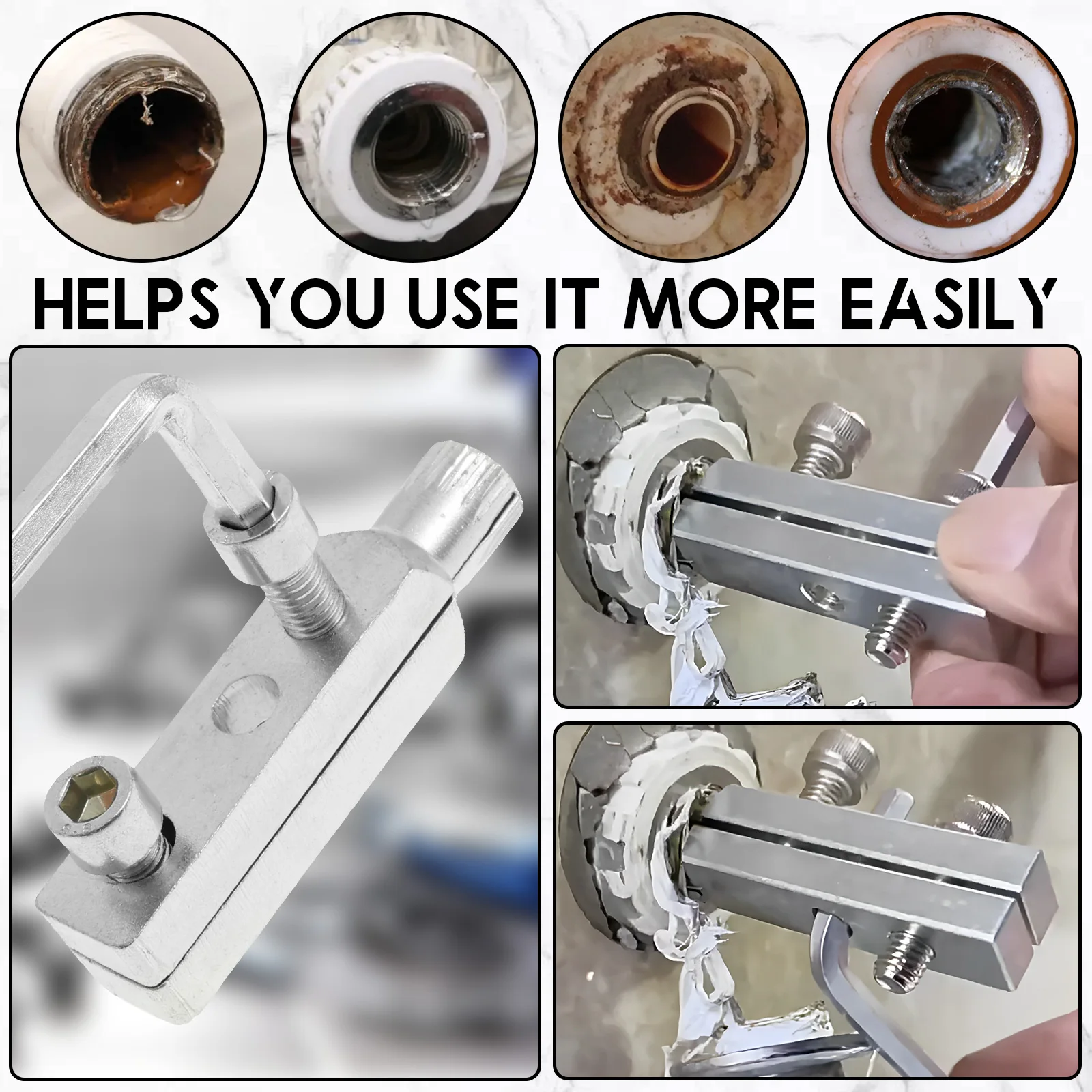 Broken Pipe Thread Extractor Faucet Angle Valves Broken Wire Extractor Universal Damage Screw Removal Tool Household Plumber Too