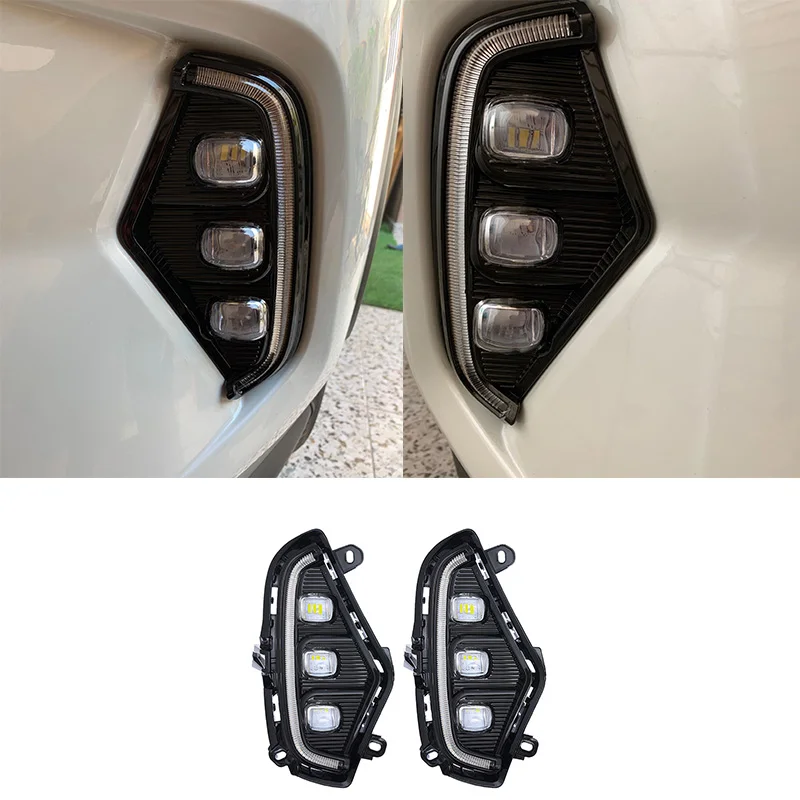 2pcs Drl For Toyota Rav4 2019 2020 2021 Led Daytime Running Light