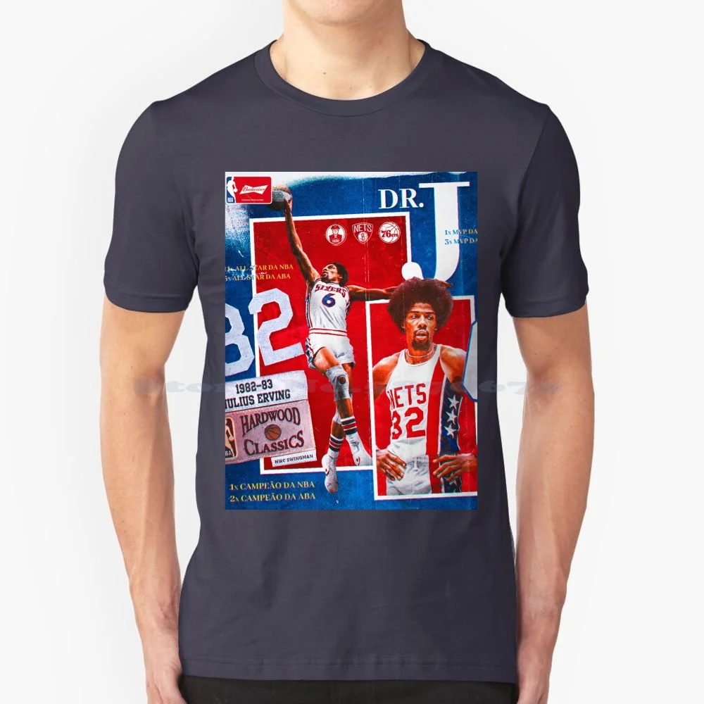 

Футболка с надписью «Dr J», 100% хлопок