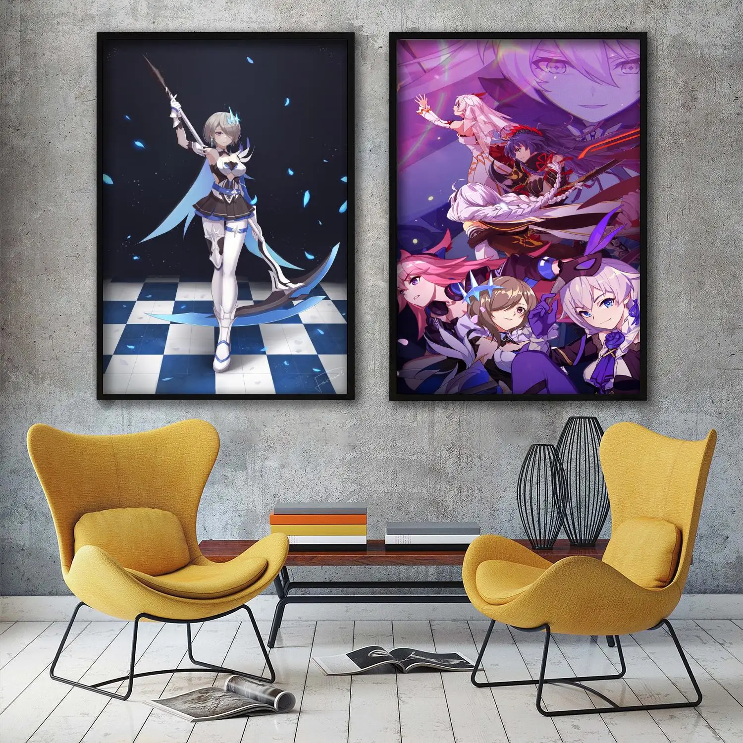 

honkai cartoon Decorative Painting Canvas 24x36 Poster Wall Art Living Room Posters Bedroom Painting