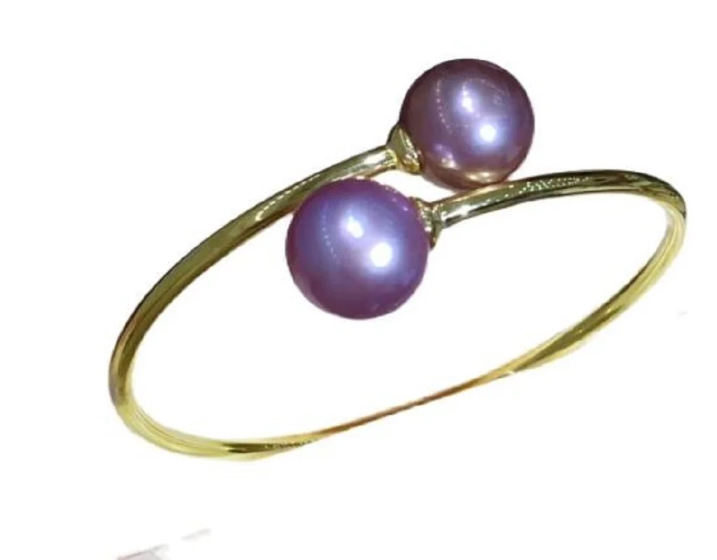

Gorgeous AAAAA Huge 10-11mm Round South Sea Purple pearl bracelet 14K fine jewelryJewelry Making