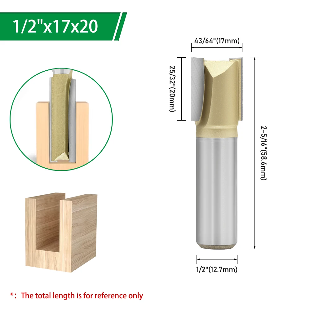 LAVIE 1 Stück 6mm 6,35mm 12,7mm Schaftfräser für Holz, gerader Fräser für Holzbearbeitung, Nutfräser, Fräswerkzeug H060020 – Detail 37