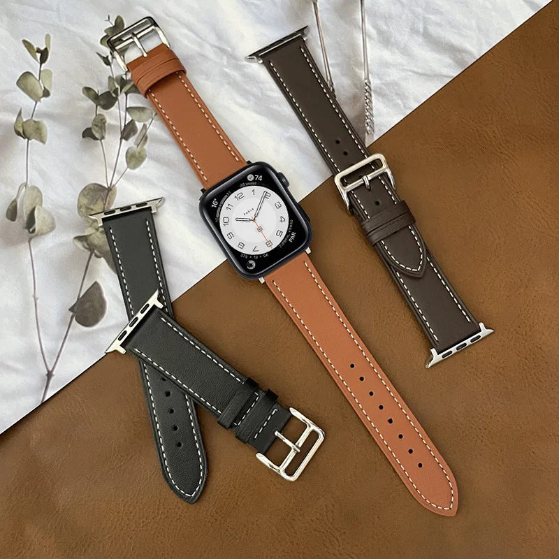 Premium Leather Watch Strap - Elegant Loop Bracelet