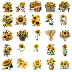 Vibrant Sunflower Stickers Collection - Perfect for Personalizing Accessories & Creative Decor (50PCS)