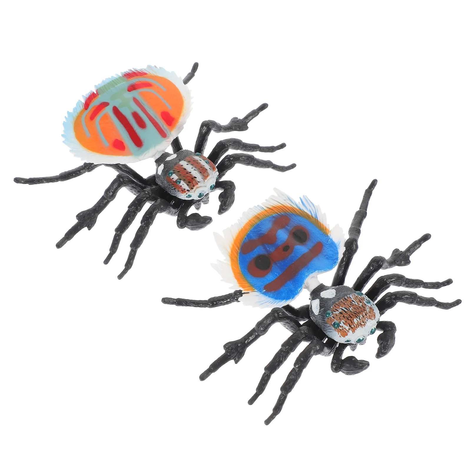 

2 Pcs Halloween Trick Spider Props Fake Decors Kids Ornaments Models Spiders Party Decoration Decorate Scary Simulation Mini