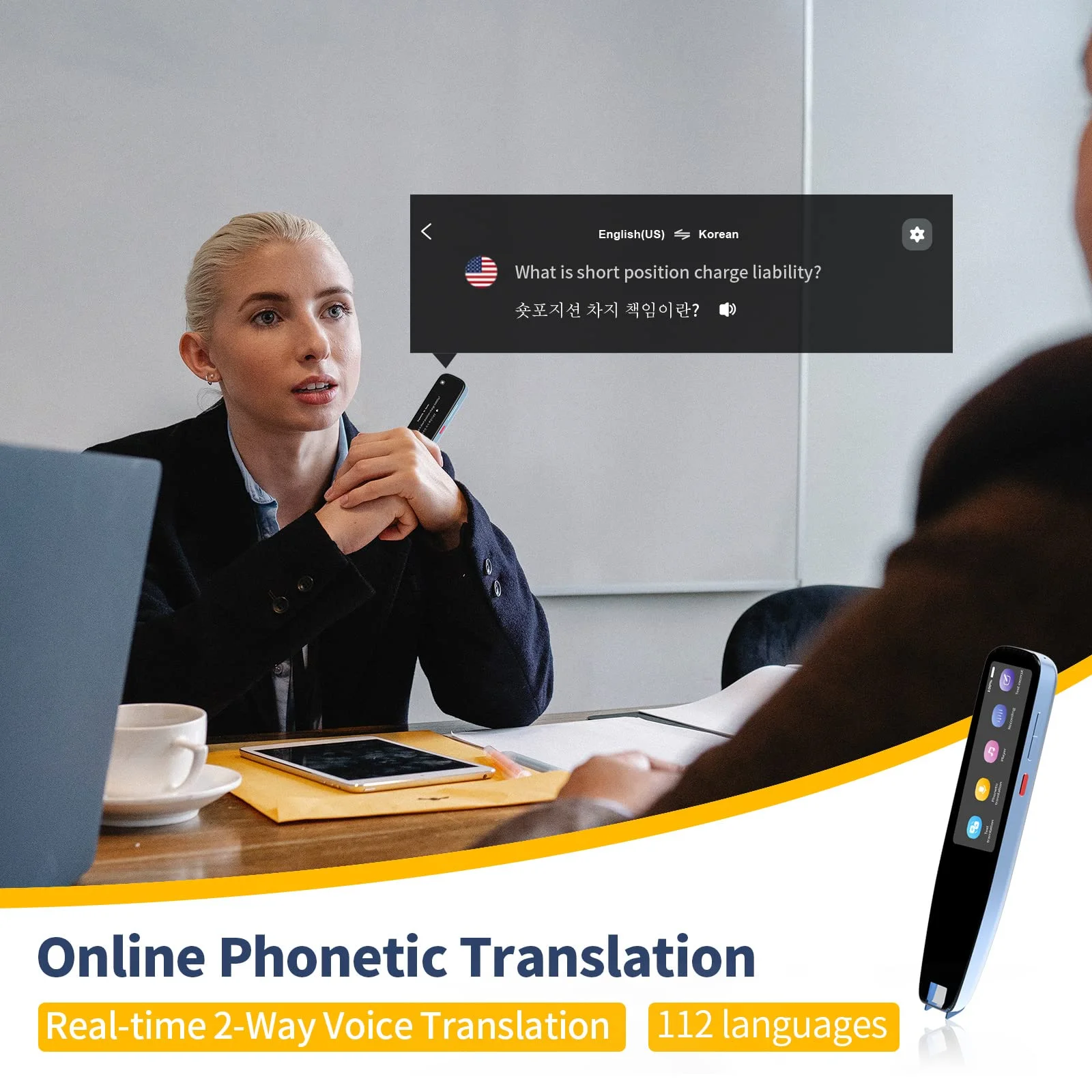 NEWYES 3 프로 스마트 음성 스캔 번역기 펜 다기능 실시간 121개 언어 번역 비즈니스 사전 펜
